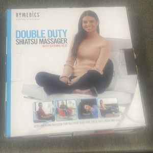 Double duty shiatsu massager with soothing heat